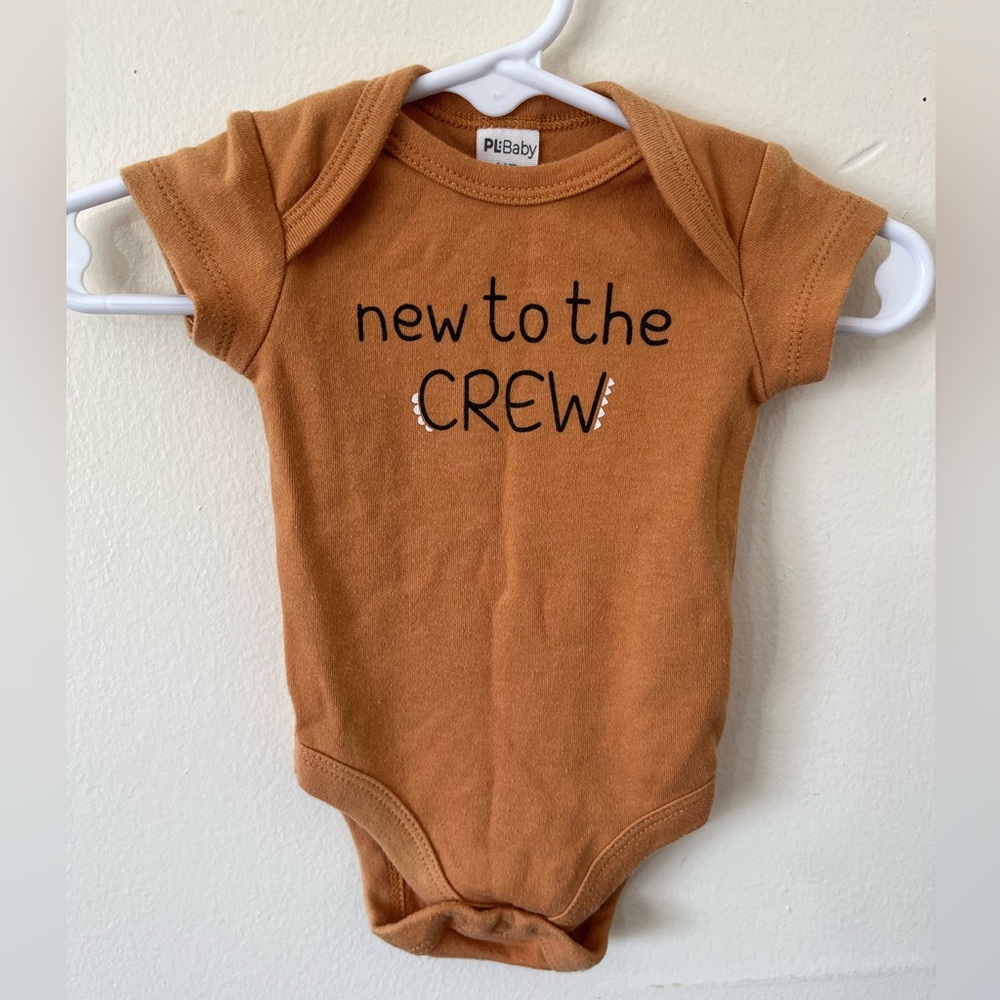 Newborn New to the Crew Infant Baby Boy Short Sleeve Onesie Bodysuit